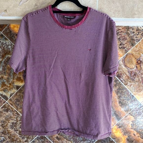 Michael Kors Other - Men’s Michael Kors Red and White Striped T-Shirt Size XL